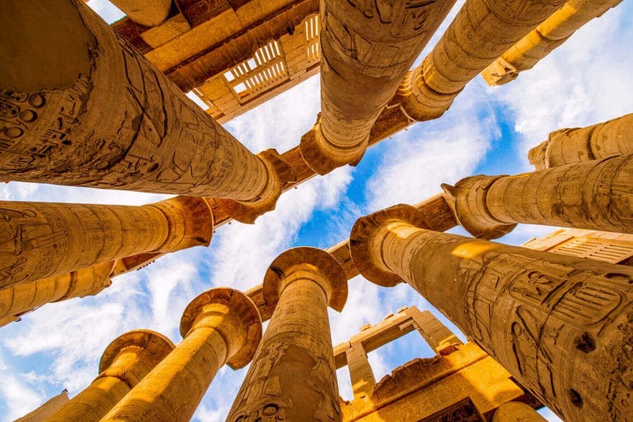 Le Magnifiche Colonne Del Tempio Di Karnak